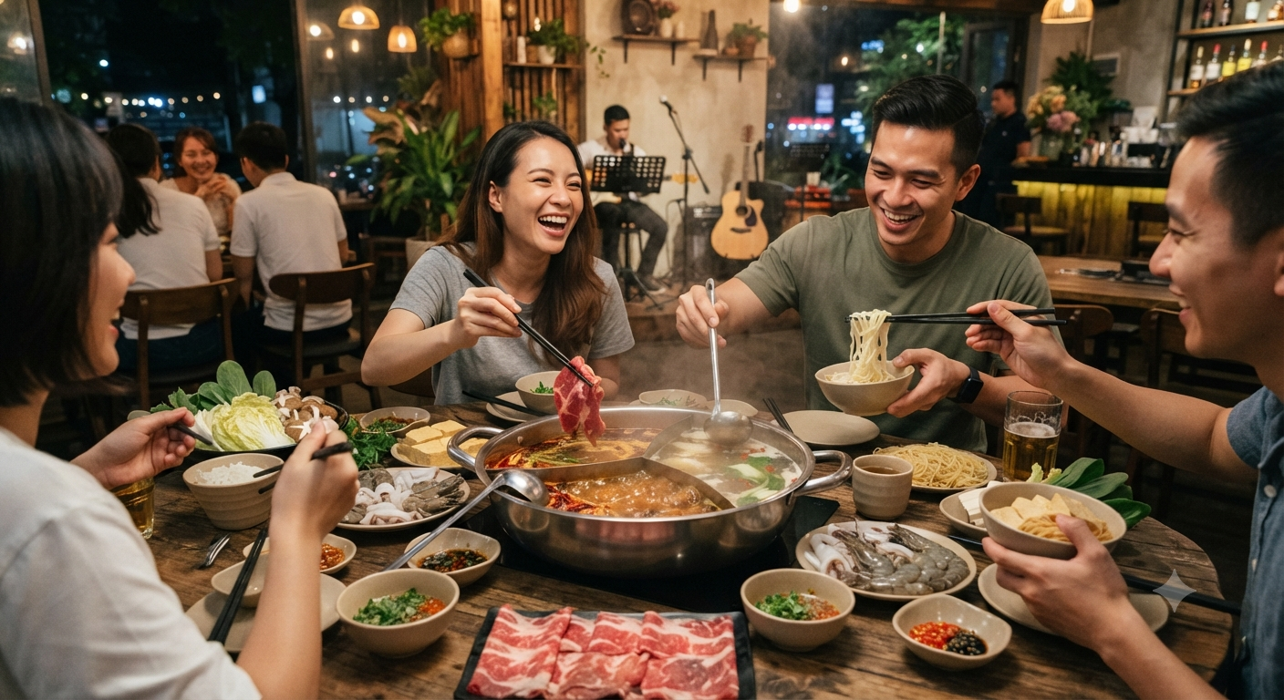 Giải pháp nồi lẩu chia ngăn cho nhóm có nhiều sở thích khác nhau